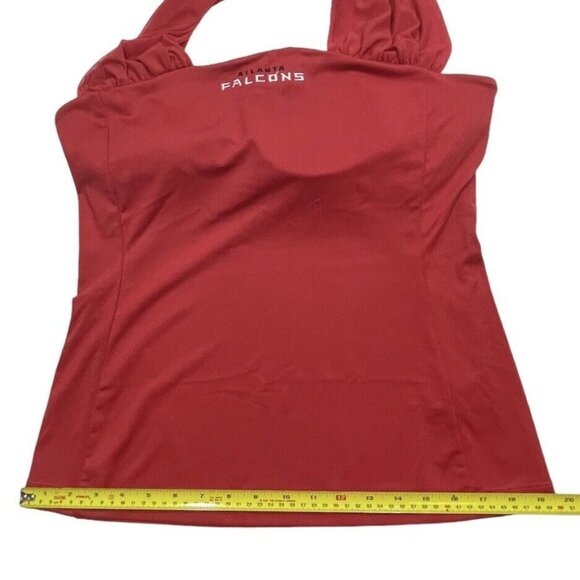 NFL / ALL SPORT COUTURE Womens Red Halter Stretch Top Large Atlantic Falcons NWT - Picture 15 of 16